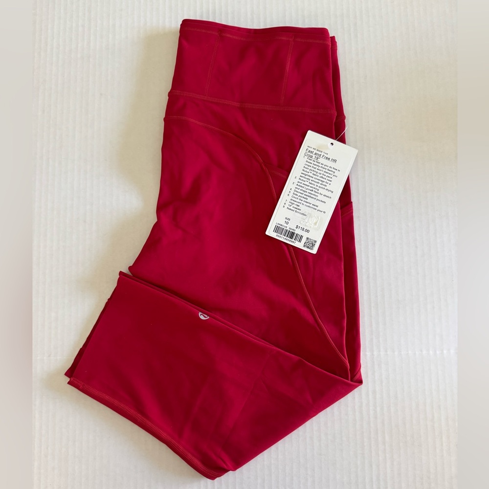 Lululemon Athletica Fast and Free HR Crop 19”